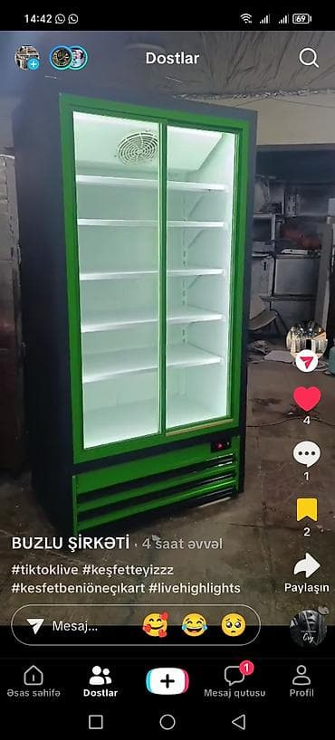 Промышленные морозильники: İki qapılı vitrin tipli soyuducu - Mağaza, kafe, market və şirniyyat — 2