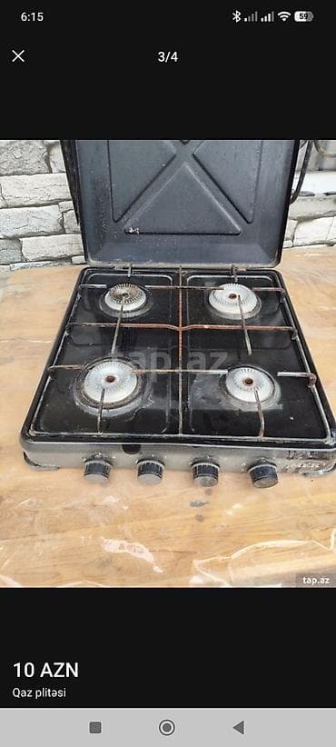 Qaz sobası Stolüstü, 4 gözlü