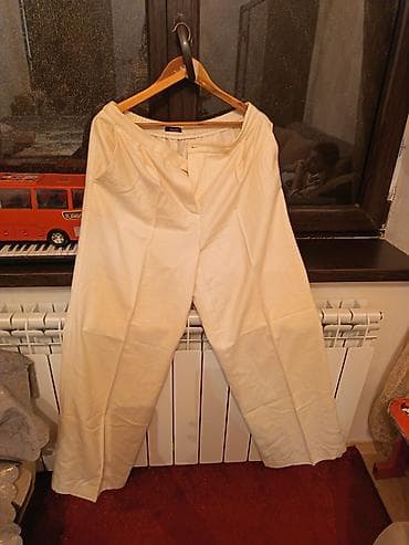 cins salvarlar: Krem rəngli klassik şalvar - Rəng: açıq krem/ivori - Model: düz — 1