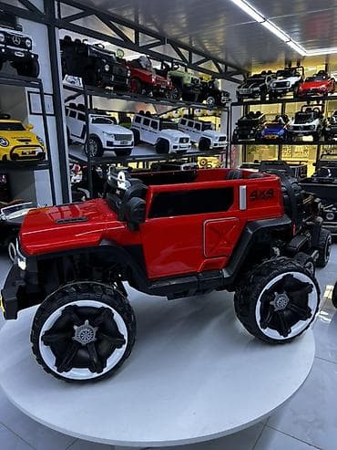 uşaq çantalar: Uşaq üçün elektrikli off-road maşın - Korpus: parlaq qırmızı SUV — 3