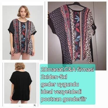 женские летние рубашки: C&a firmasidi ideal vezyetdedi 3-5xl araligda catdirilma nerimanov — 1