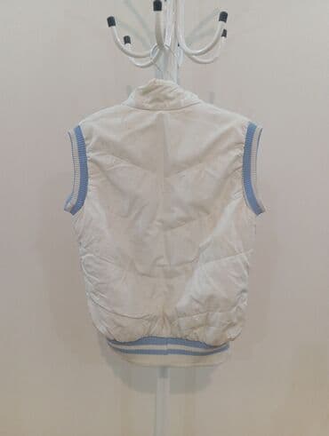 Opel: Ağ rəngli kişi/qadın üst geyimi – qolsuz şişmə jilet. - Ölçü: S — 2