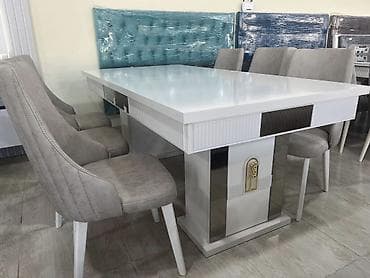 stul: Qonaq otağı üçün, Yeni, Açılmayan, Dördbucaq masa, 6 stul — 1