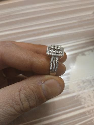 Zərgərlik əşyaları: Nişan, Üzük, Ağ qızıl, 585 Əyar — 2