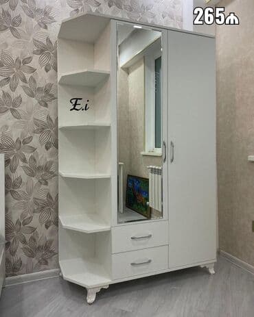 qapilar ev: Açılan, 2 qapılı Künc dolab, Qarderob, paltar dolabı — 1