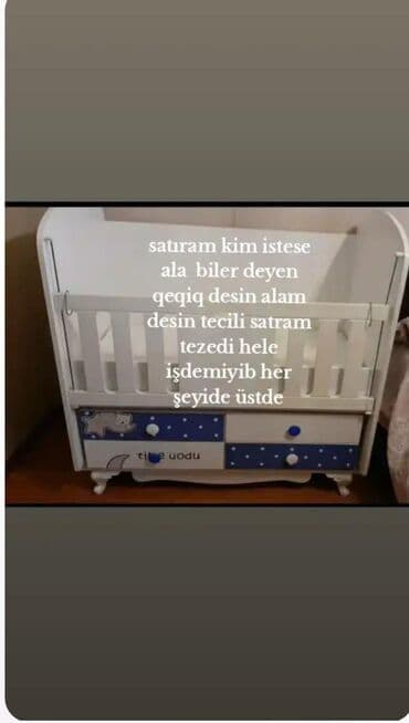 uşaqlar ucun taxta carpayılar: Uşaq üçün mebel və oyuncaqlar paketi: - Beşik/uşaq çarpayısı: Ağ — 1