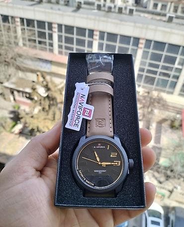 Смарт браслеты: Наручные часы, NaviForce, цвет - Коричневый — 1