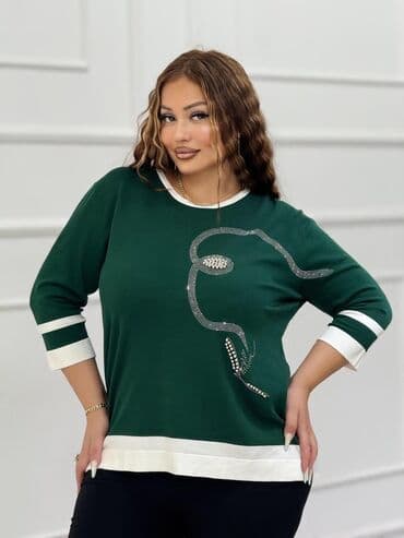 qadınlar üçün tvid jaketlər: Sviter, One size, rəng - Qara — 5