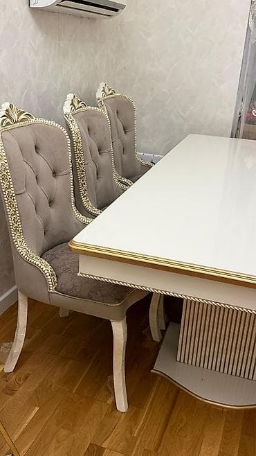 masa oturacaq: Qonaq otağı üçün, Yeni, 6 stul — 4
