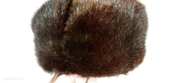 Şortlar: Qadın üçün xəz beret/şlyapa - Material: təbii tünd qəhvəyi xəz — 8