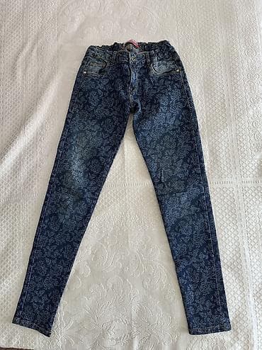 ag cins: Uşaqları üçün naxışlı cins şalvar - Brend/etiket: We Denim Style — 3