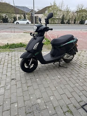 elekdirikli sukutur: Skuter – ZIGZAG Z1 - Rəng: mat qara, yaşıl dekor xəttləri - Kuzov — 3