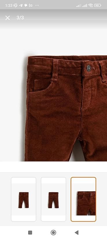 pol klassik şalvarlar: 7manat. koton firmasının şalvarı. 9-12 ay. qışlıq içi qalın vilvet — 3