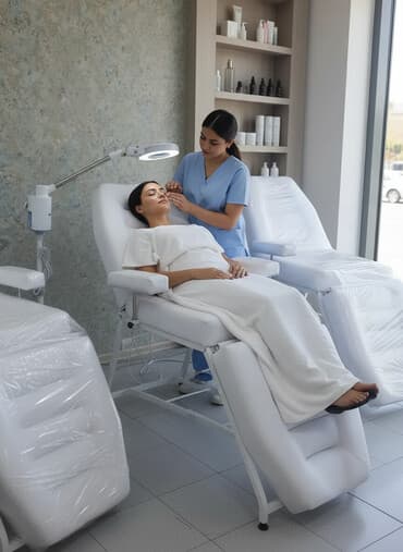 Yeni, Kosmetoloji kuşetka, Qatlanmayan, rəng - Ağ