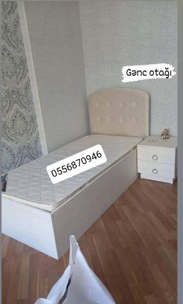 gunesli insaat hovsan: Yeni, Təknəfərlik çarpayı, Bazasız, Matras ilə, Siyirməsiz, Azərbaycan — 5
