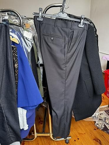 Kigili kişi klassik şalvarı Ölçü 48 - Rəng: qara - Model: düz kəsim