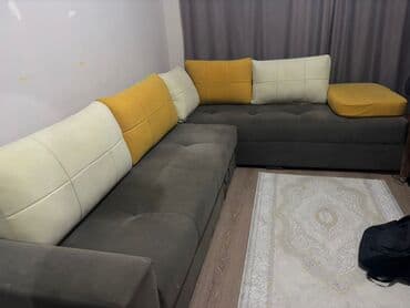 Seyflər: Künc divan, İşlənmiş, Açılan, Parça, Çatdırılma yoxdur — 1