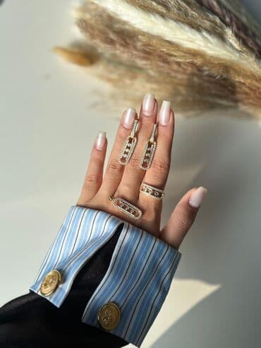 qizil uzukler 2019: Dəstə daxildir: Üzük, Sırğa, Sarı qızıl — 5