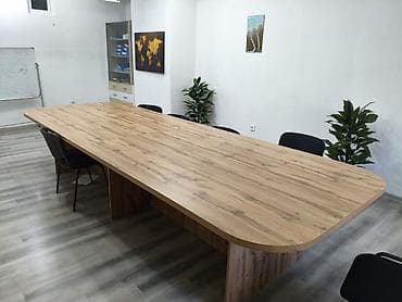 dolap ofis: Oval masa, Siyirməsiz, Teksturalı laminat, Zəmanətsiz, Kredit yoxdur — 1