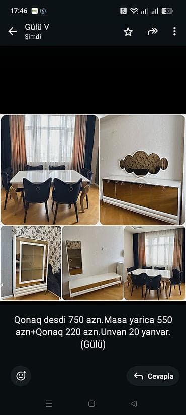 Qonaq desdi 750 azn.Masa yarica 550 azn+Qonaq 220 azn.Unvan 20 lalafo.az -da Qonaq desdi 750 azn.Masa yarica 550 azn+Qonaq 220 azn.Unvan 20