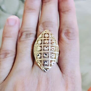 qaş sabitləyici: Toy, Üzük, Sarı qızıl, 585 Əyar, Qaşsız — 1