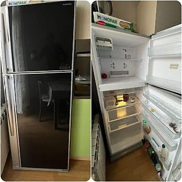 mətbəx sobasi: 2 qapılı Toshiba Soyuducu Satılır, rəng - Qara — 1