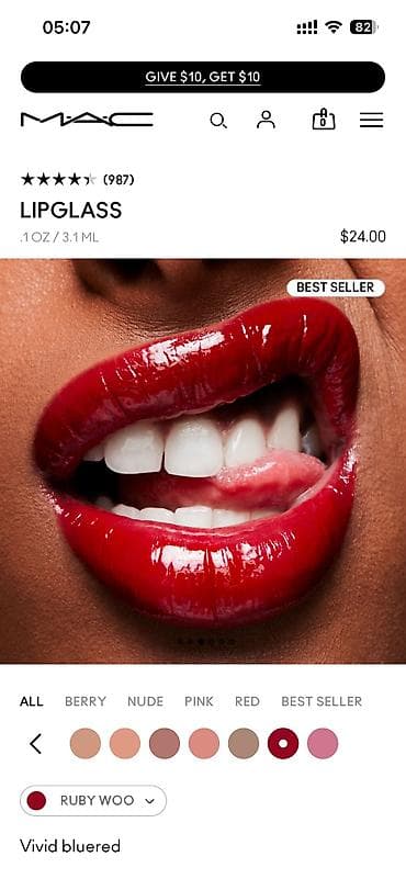 Dodaq boyası, Mac, Qırmızı, Yeni