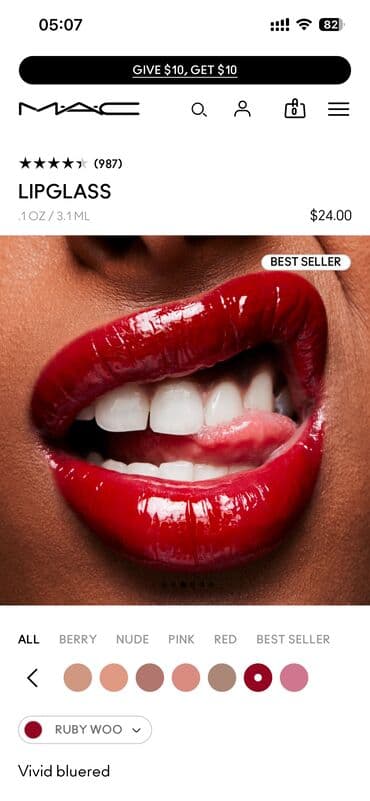 moskva univermagi qızıl sepler: Dodaq boyası, Mac, Qırmızı — 7