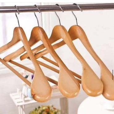 divar asilqan: Lüks taxta paltar asqıları – geniş çiyinli model - Material: sıx — 3