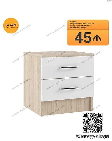 Tumba – LA MINI dizaynı - Ölçülər: D 40 x H 50 x U 40 sm - İki