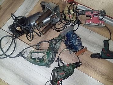 Elektrik alətləri dəsti – müxtəlif markalar və modellər Dəstdə — 1