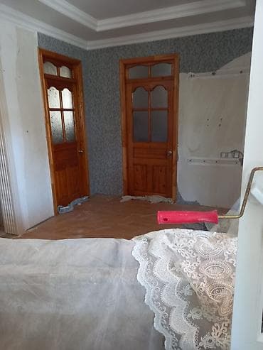 Taxta otaq qapıları – şüşəli klassik dizayn - Material: təbii ağac — 2