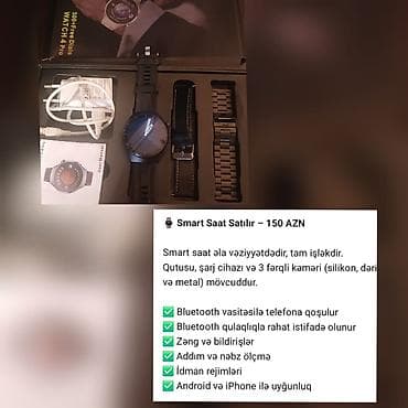 Smart saat 150 satilir‼️ baha alinib unvan bayil i8986 sekine lalafo.az -da Smart saat 150 satilir‼️ baha alinib unvan bayil i8986 sekine