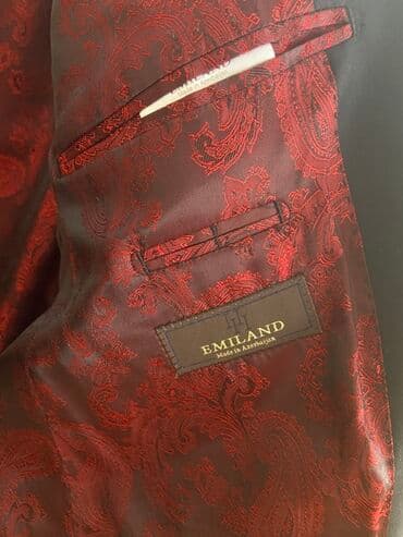 kişi ucun klassik qara kostyum: Kostyum, Demisezon, Emiland, 3XL, rəng - Qara — 3