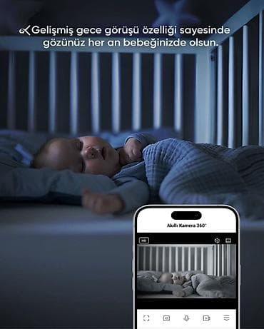 ev kamera sistemleri: Ağıllı Daxili Təhlükəsizlik Kamerası – 2K QHD Alınıb isdifade — 7