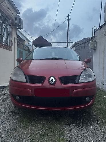 4 qapi niva: Renault Scenic, qırmızı rəngli, 5 qapılı kompakt miniven.6+1karopka — 1
