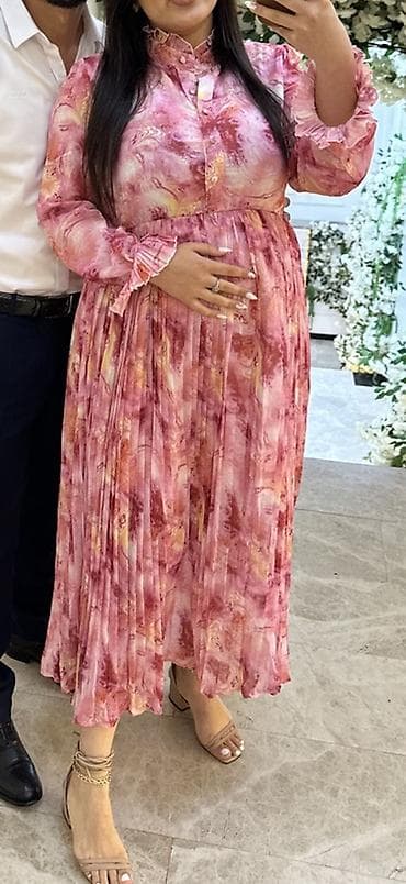 sade donlar: Şifon uzun don – çəhrayı tonlarda mərmər naxışlı - Model: Uzun — 1