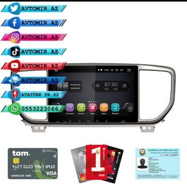 aparatur: Kia sportage 16-18 android monitor 1.33azn gündə / 6ay (kabel ve — 1