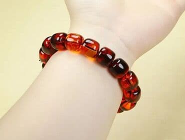 Lincoln: Təbii kəhrəba aksesuar dəsti - Material: 100% təbii kəhrəba (sarı — 5