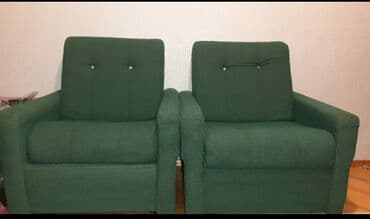 раскладные кресла в баку: Б/у, Диван, 2 кресла, Без подьемного механизма, Раскладной — 4