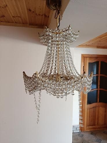 lyustrlar: Çılçıraq, 10 və daha çox lampa, Xrustal — 4