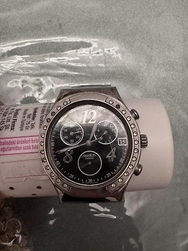 bil: İşlənmiş, Qol saatı, Swatch, rəng - Qara — 4