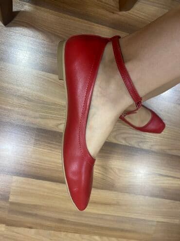 derisi: Baletkalar, Ölçü: 38, rəng - Qırmızı, Yeni — 3