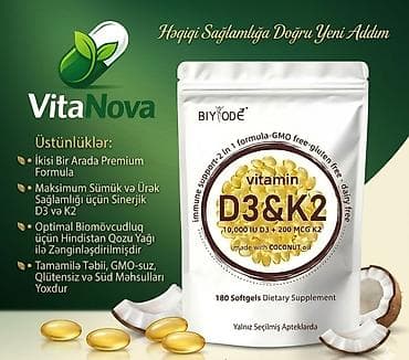 Biyode Vitamin D3 & K2 – 2-si 1-də premium formula Məhsul