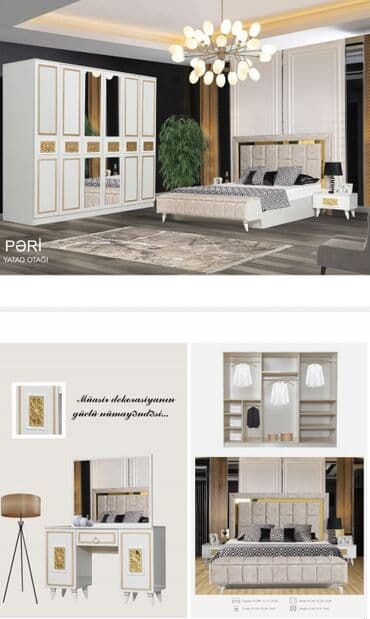 gence mebel salonlari: İkinəfərlik çarpayı, Dolab, Termo, 2 tumba, Yeni — 1