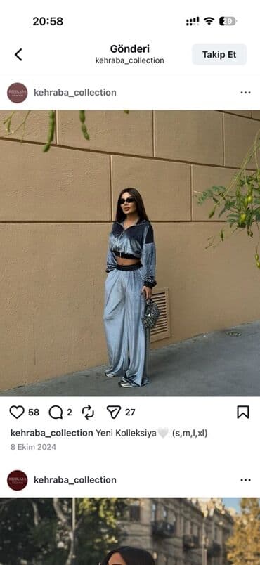 Kehraba Collection – Yeni Kolleksiya - İdman üslubunda iki hissəli