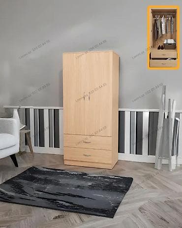 2 Qapılı Dolab Kiçik məkanlar üçün mükəmməl həll. Kompakt ölçü və şık