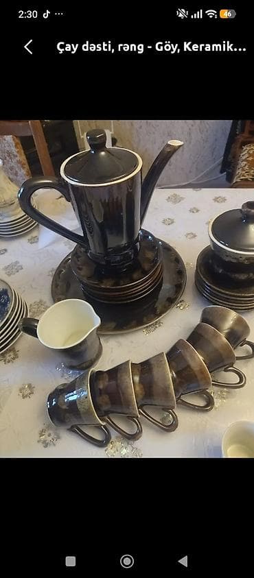 Çay dəsti – keramik Tərkibi: - Çaynik/qəfkirli dəmçək – qapaqlı - lalafo.az -da Çay dəsti – keramik Tərkibi: - Çaynik/qəfkirli dəmçək – qapaqlı -