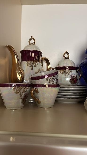 çaydan: Чайный набор, цвет - Фиолетовый, Фарфор, Мориаж, Япония — 1