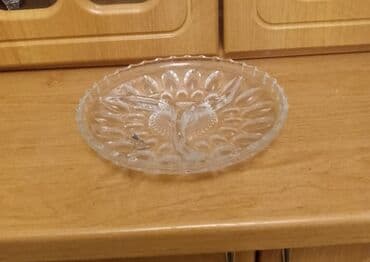 Столы для кормления: Diametri- 22. Şüşə Meyvə/Giləmeyvə Qabı - Material: şəffaf şüşə - — 2